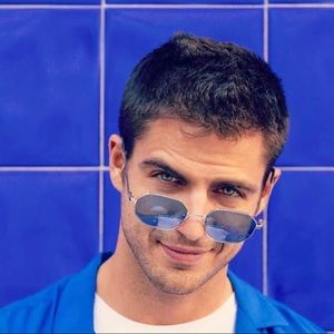 Polaroid Light Blue Rectangle 56mm Sunglasses